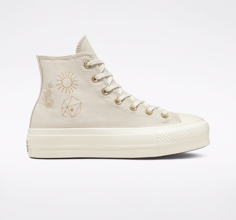 Converse Chuck Taylor All Star Lift Platform Golden Elements Lichtgoud | 642315GBC