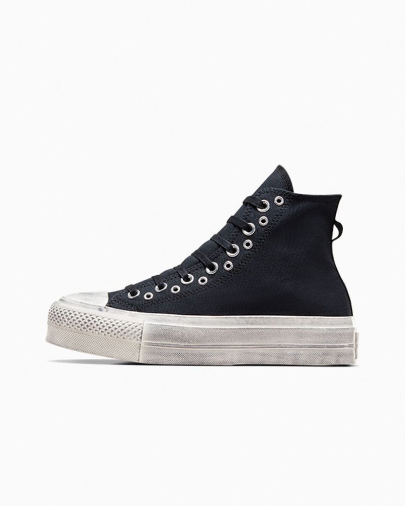 Converse Chuck Taylor All Star Lift Platform Punk Zwart Zwart | 520348ZHT