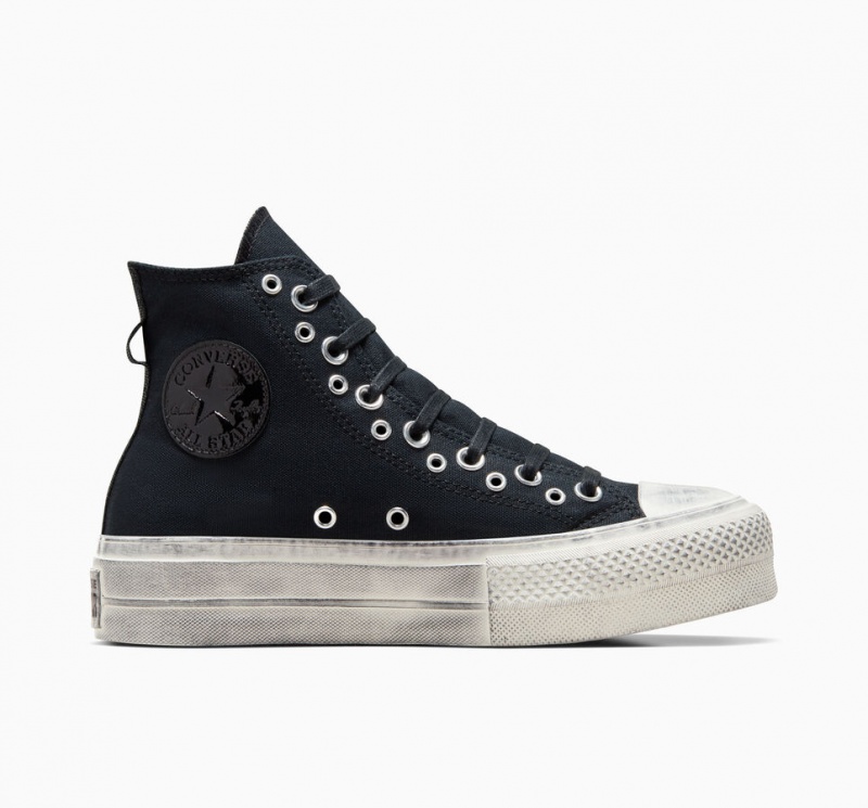 Converse Chuck Taylor All Star Lift Platform Punk Zwart Zwart | 520348ZHT