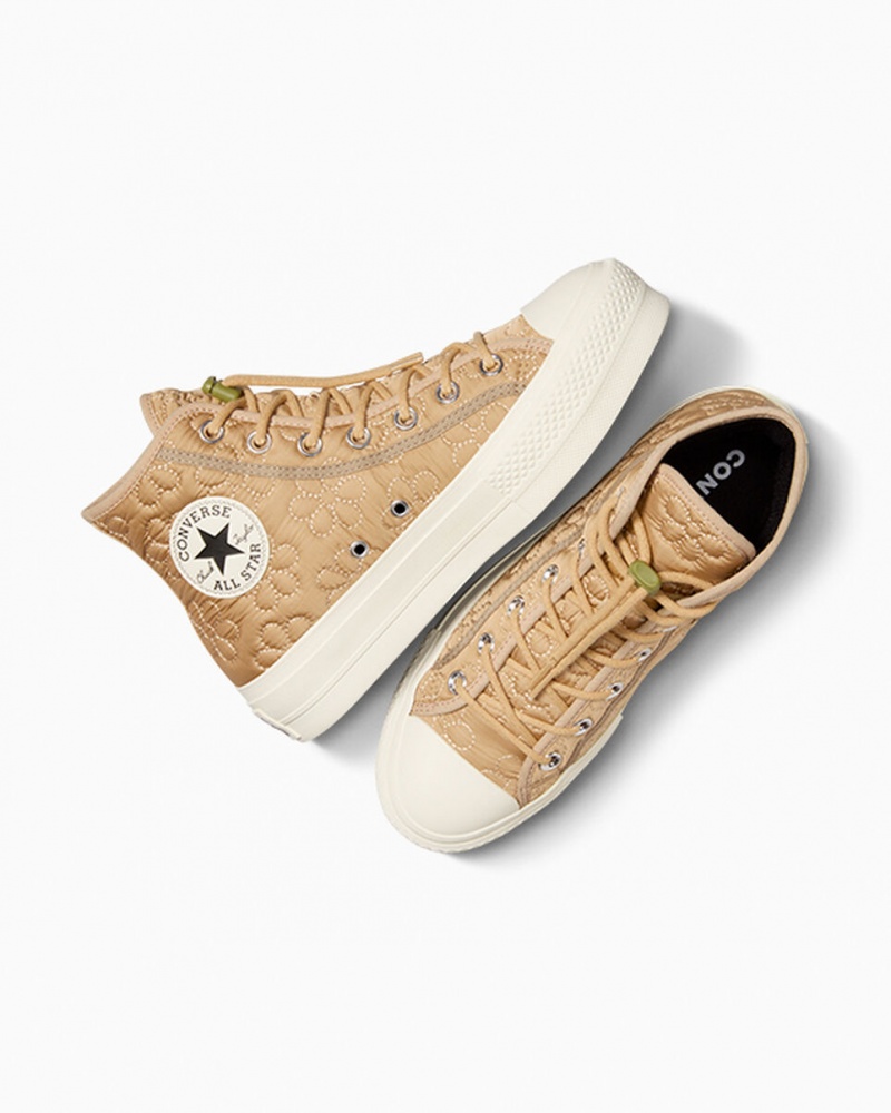 Converse Chuck Taylor All Star Lift Platform Gewatteerd Khaki | 409638BRZ