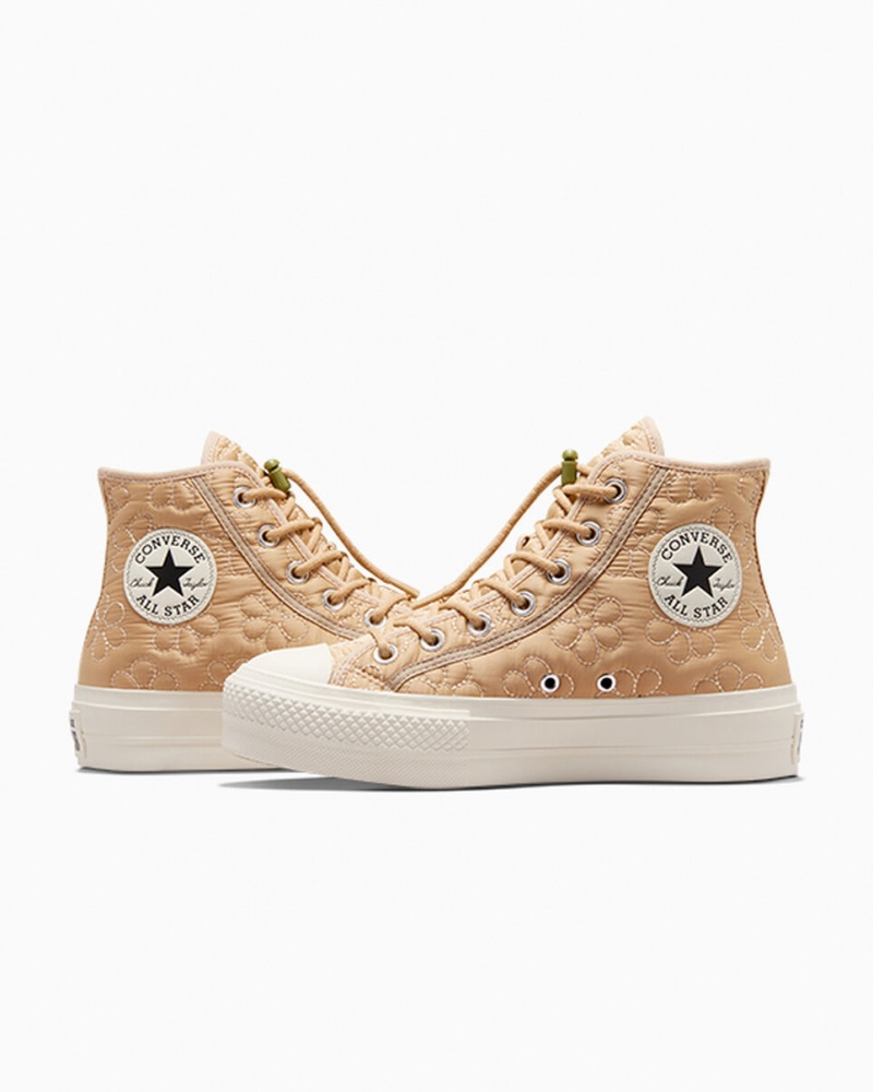 Converse Chuck Taylor All Star Lift Platform Gewatteerd Khaki | 409638BRZ