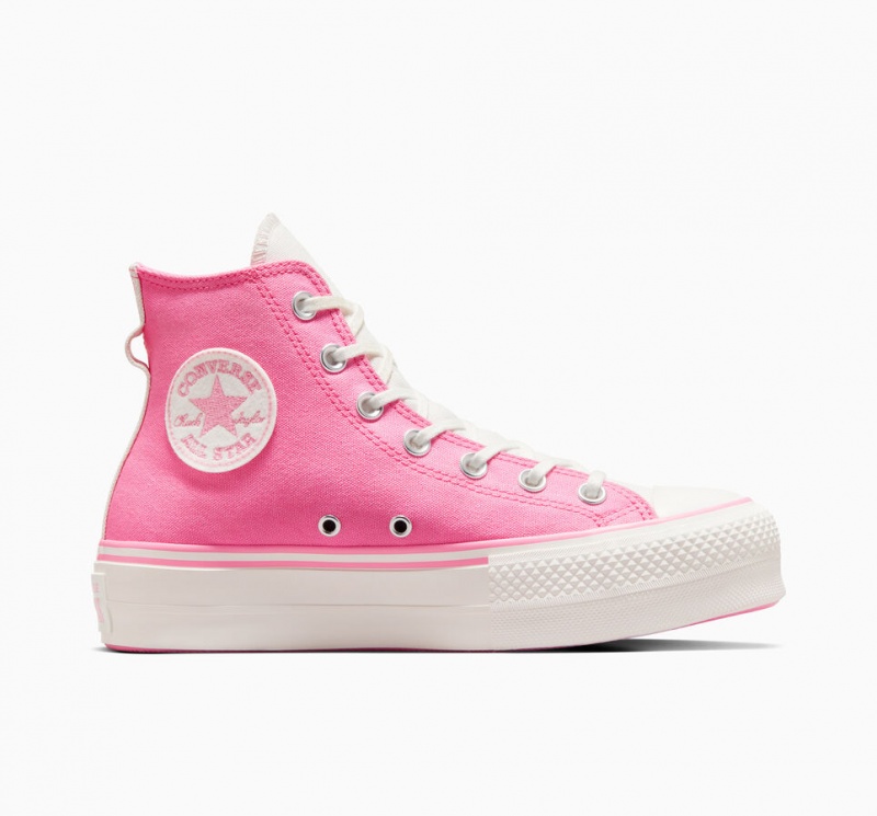 Converse Chuck Taylor All Star Lift Platform Retro Varsity Roze Roze | 597843FDC