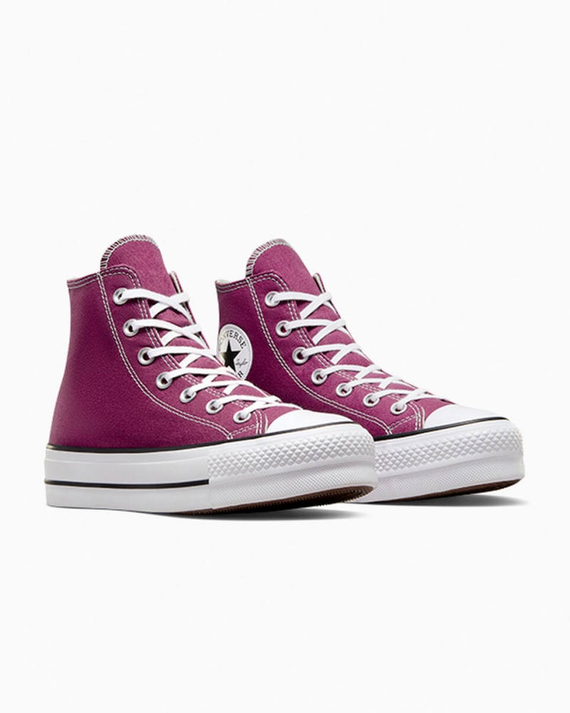 Converse Chuck Taylor All Star Lift Platform Seasonal Color Wit Zwart | 365289QMA