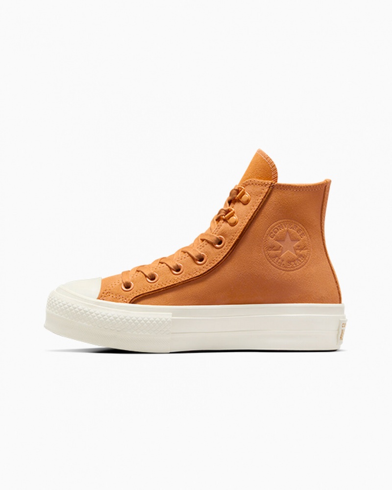 Converse Chuck Taylor All Star Lift Platform Suede Tiger Moth / Tawny Owl / Egret | 067254BKI