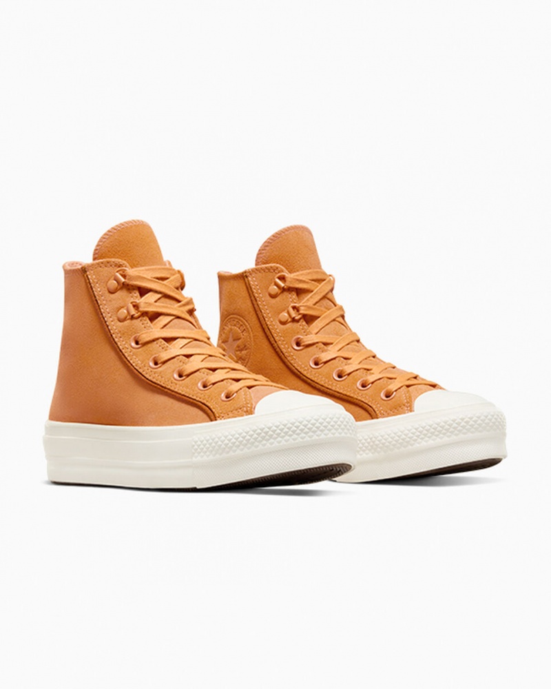 Converse Chuck Taylor All Star Lift Platform Suede Tiger Moth / Tawny Owl / Egret | 067254BKI