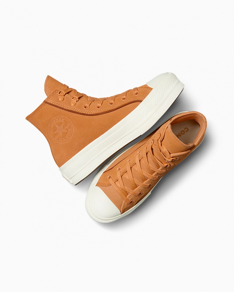 Converse Chuck Taylor All Star Lift Platform Suede Tiger Moth / Tawny Owl / Egret | 067254BKI