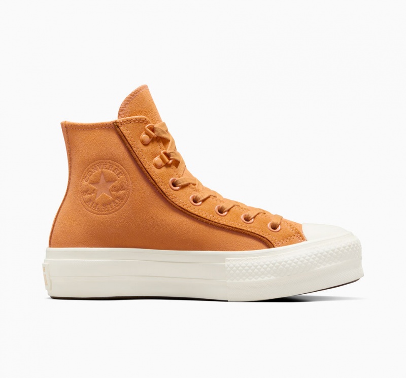 Converse Chuck Taylor All Star Lift Platform Suede Tiger Moth / Tawny Owl / Egret | 067254BKI