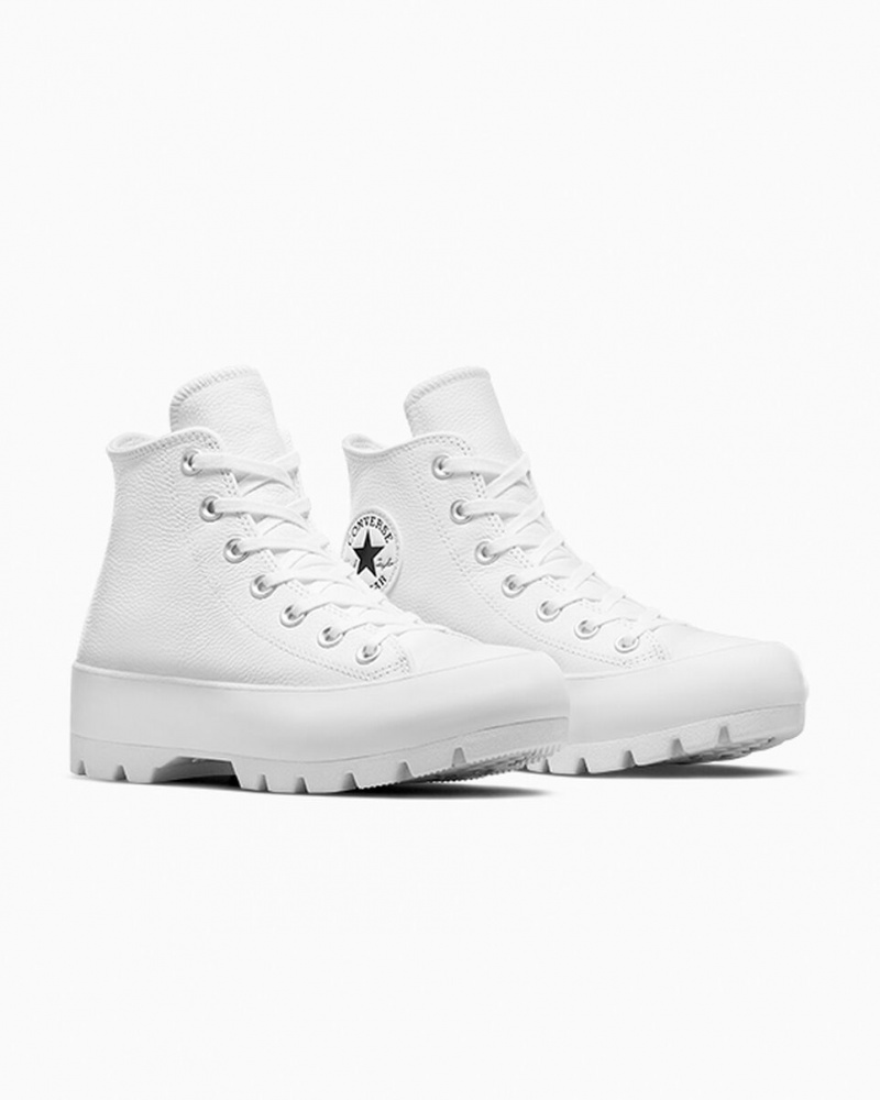 Converse Chuck Taylor All Star Lugged Leren Wit Zwart Wit | 840193JSG