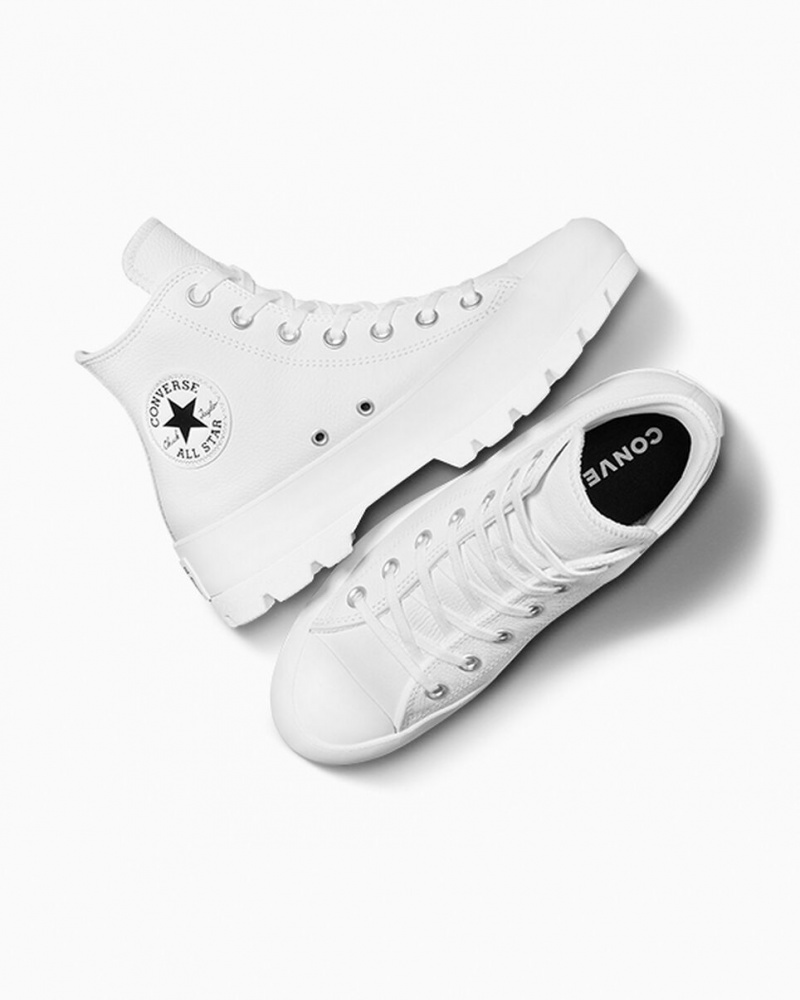 Converse Chuck Taylor All Star Lugged Leren Wit Zwart Wit | 840193JSG