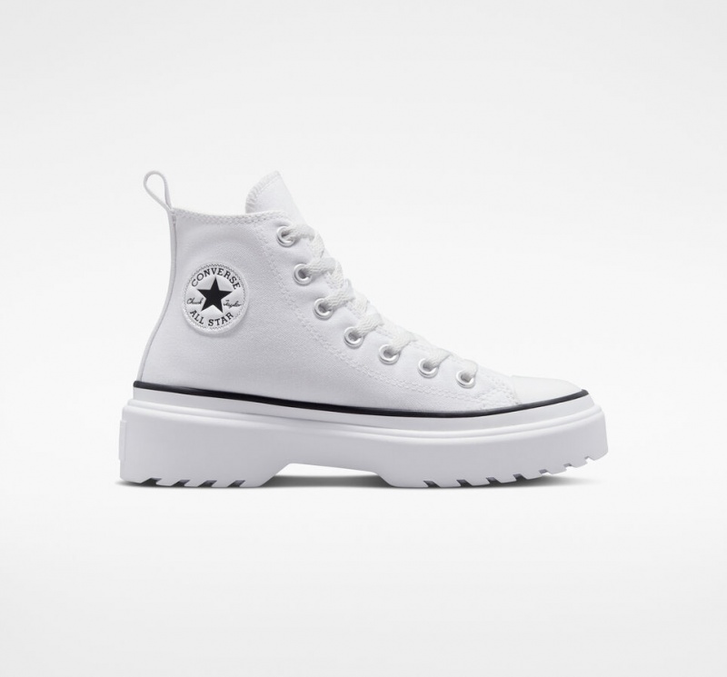 Converse Chuck Taylor All Star Lugged Lift Platform Canvas Wit Wit Zwart | 843761RYG