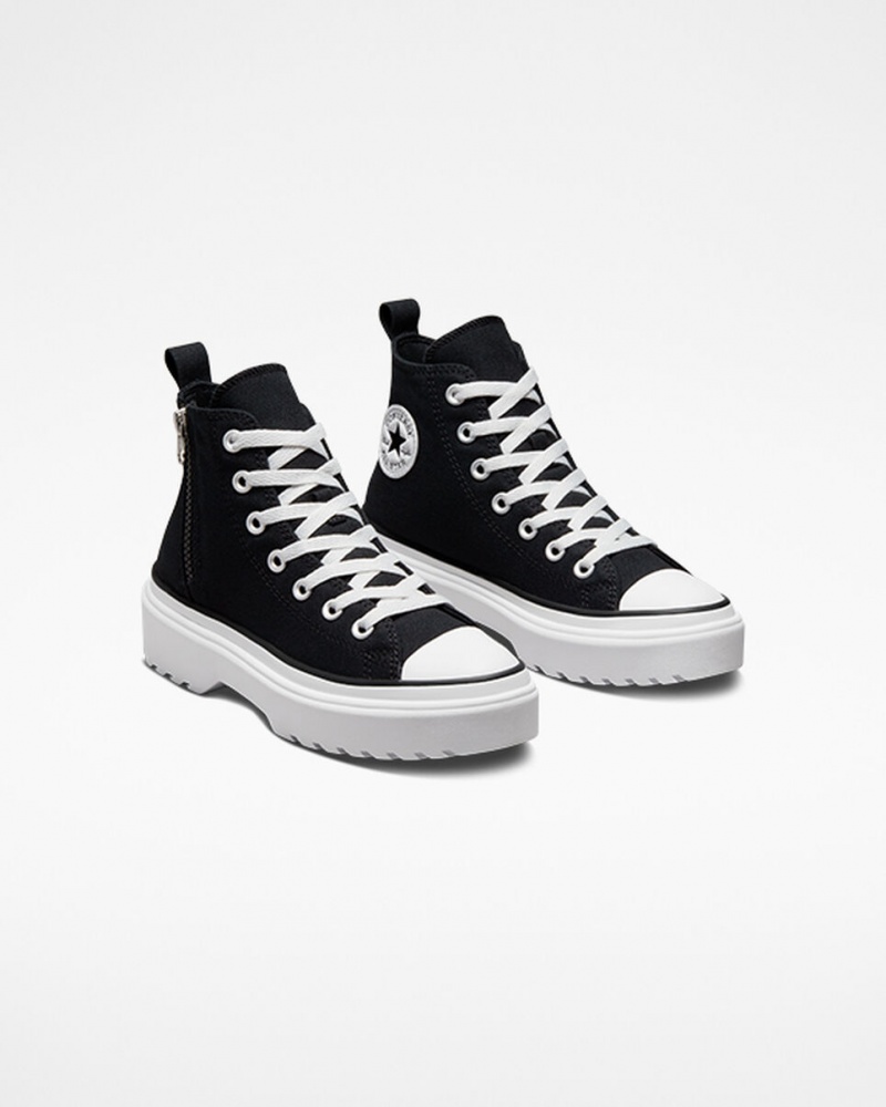 Converse Chuck Taylor All Star Lugged Lift Platform Canvas Zwart Zwart Wit | 267045PFO