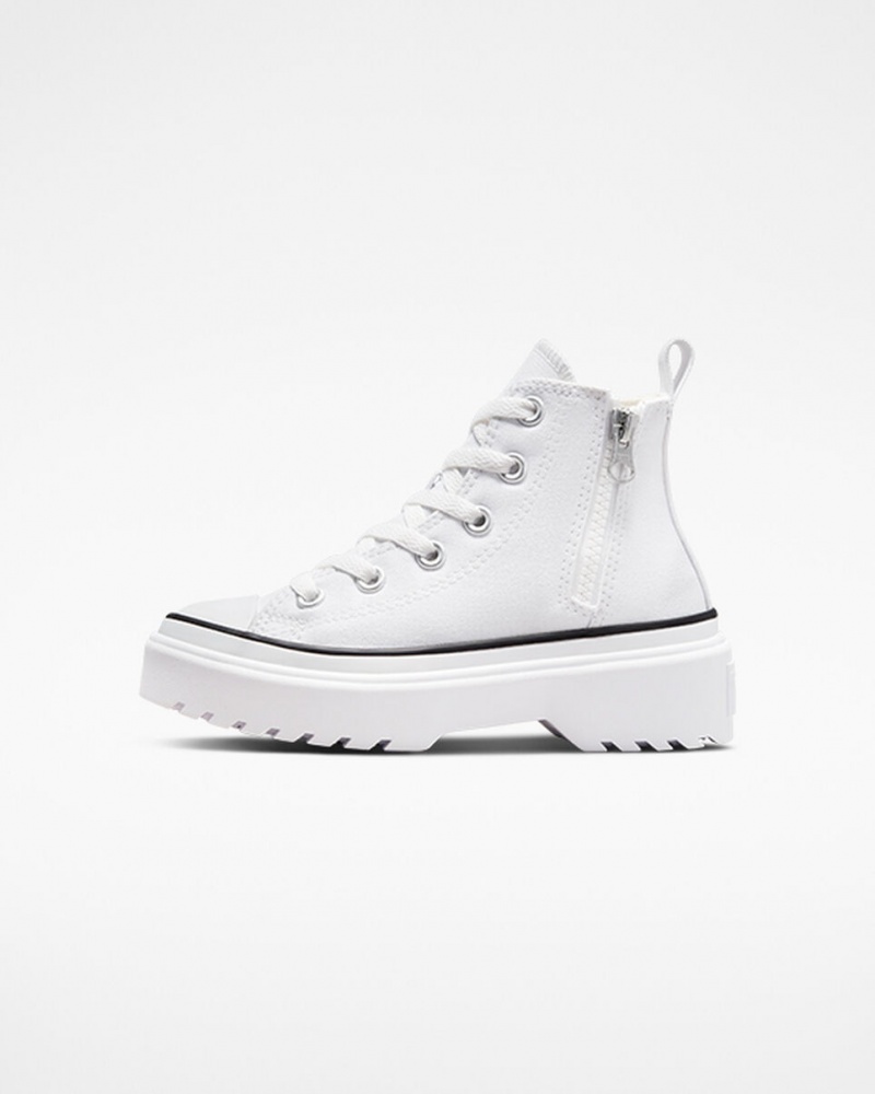 Converse Chuck Taylor All Star Lugged Lift Platform Canvas Wit Wit Zwart | 432786JUB