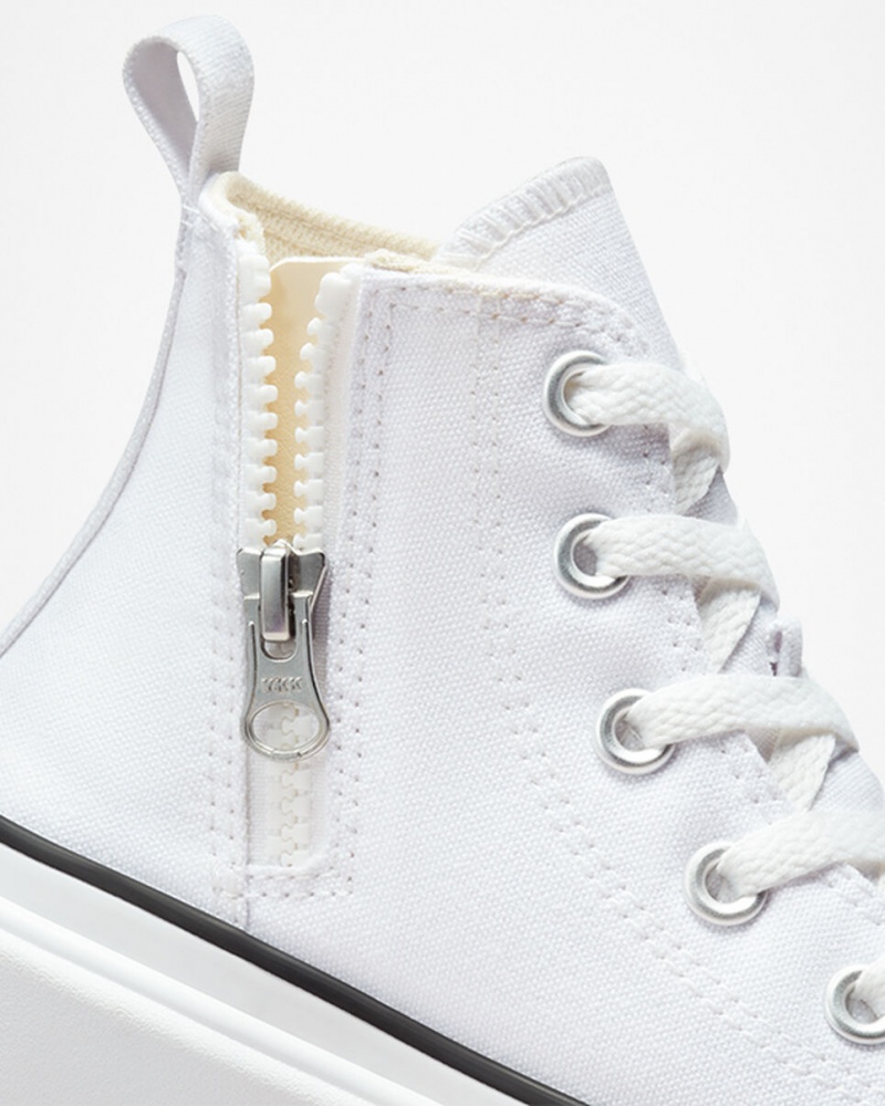 Converse Chuck Taylor All Star Lugged Lift Platform Canvas Wit Wit Zwart | 432786JUB