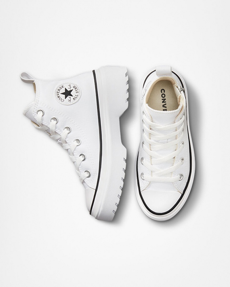 Converse Chuck Taylor All Star Lugged Lift Platform Canvas Wit Wit Zwart | 432786JUB