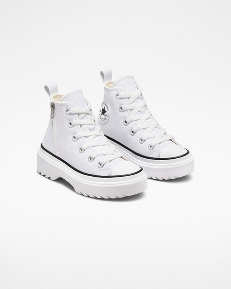 Converse Chuck Taylor All Star Lugged Lift Platform Canvas Wit Wit Zwart | 432786JUB