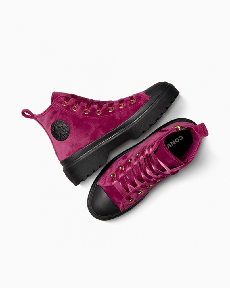 Converse Chuck Taylor All Star Lugged Lift Platform Velvet Zwart Zwart | 628390BXI