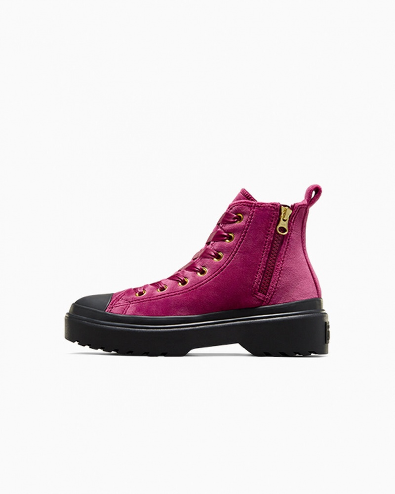 Converse Chuck Taylor All Star Lugged Lift Platform Velvet Zwart Zwart | 015632PYG