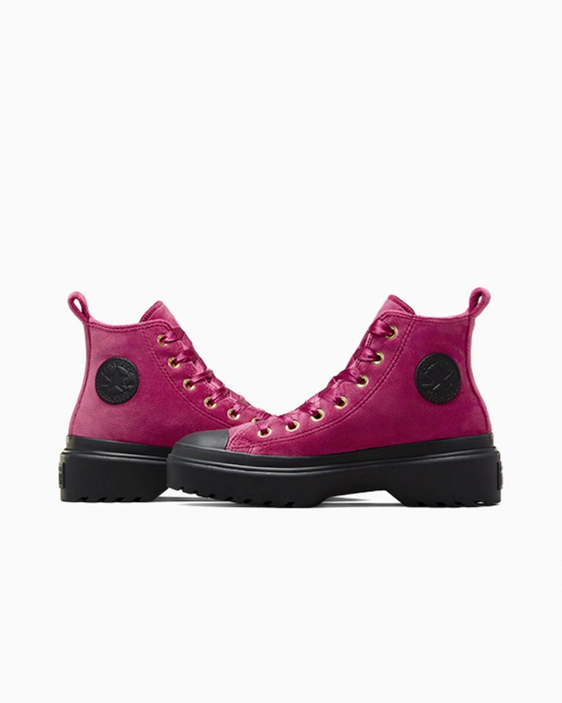 Converse Chuck Taylor All Star Lugged Lift Platform Velvet Zwart Zwart | 015632PYG