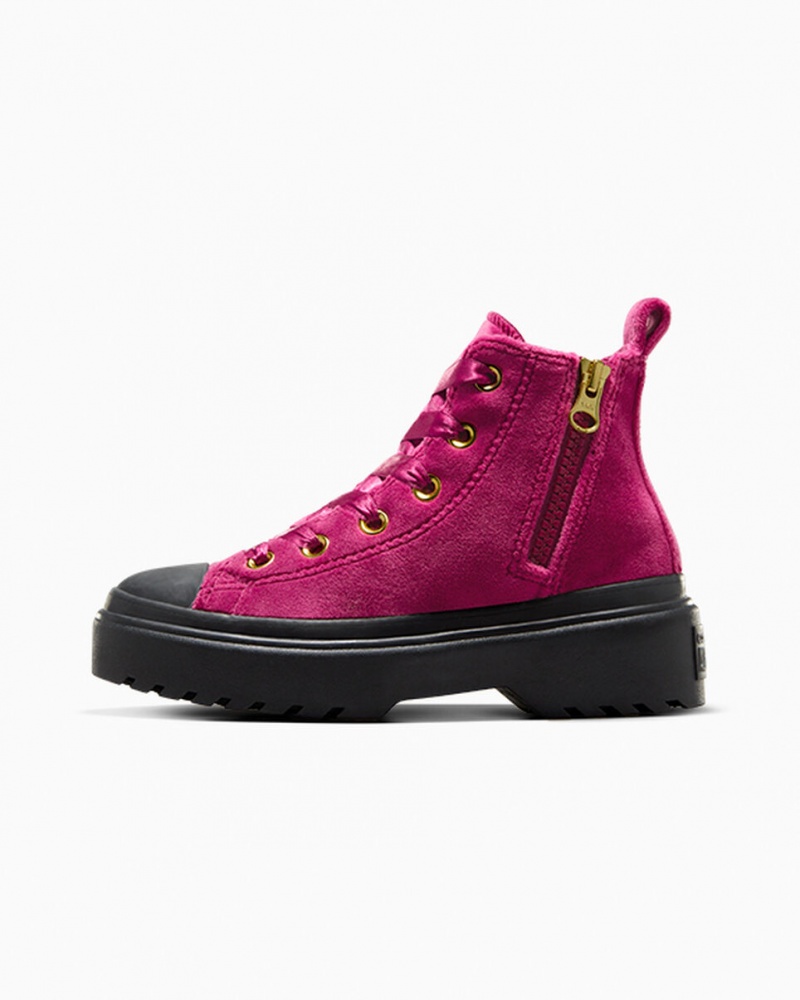 Converse Chuck Taylor All Star Lugged Lift Platform Velvet Zwart Zwart | 617095AED