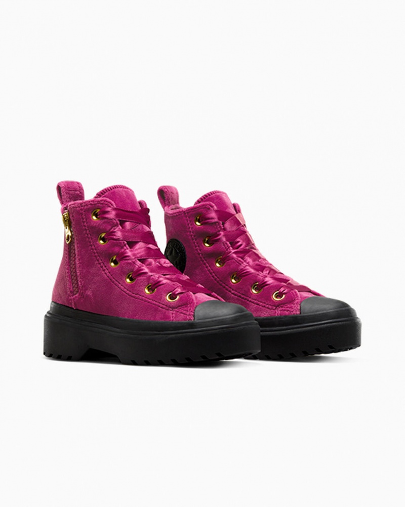 Converse Chuck Taylor All Star Lugged Lift Platform Velvet Zwart Zwart | 617095AED