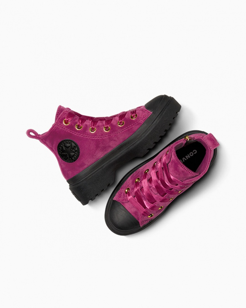 Converse Chuck Taylor All Star Lugged Lift Platform Velvet Zwart Zwart | 617095AED