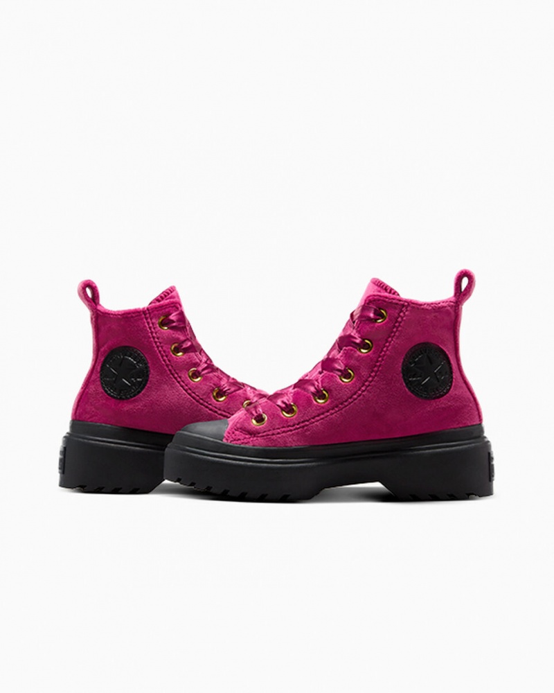 Converse Chuck Taylor All Star Lugged Lift Platform Velvet Zwart Zwart | 617095AED