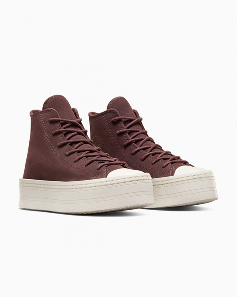 Converse Chuck Taylor All Star Modern Lift Platform Suede Bruin | 561289UFS