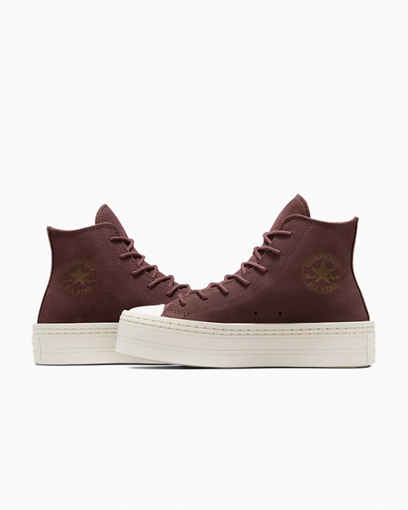 Converse Chuck Taylor All Star Modern Lift Platform Suede Bruin | 561289UFS