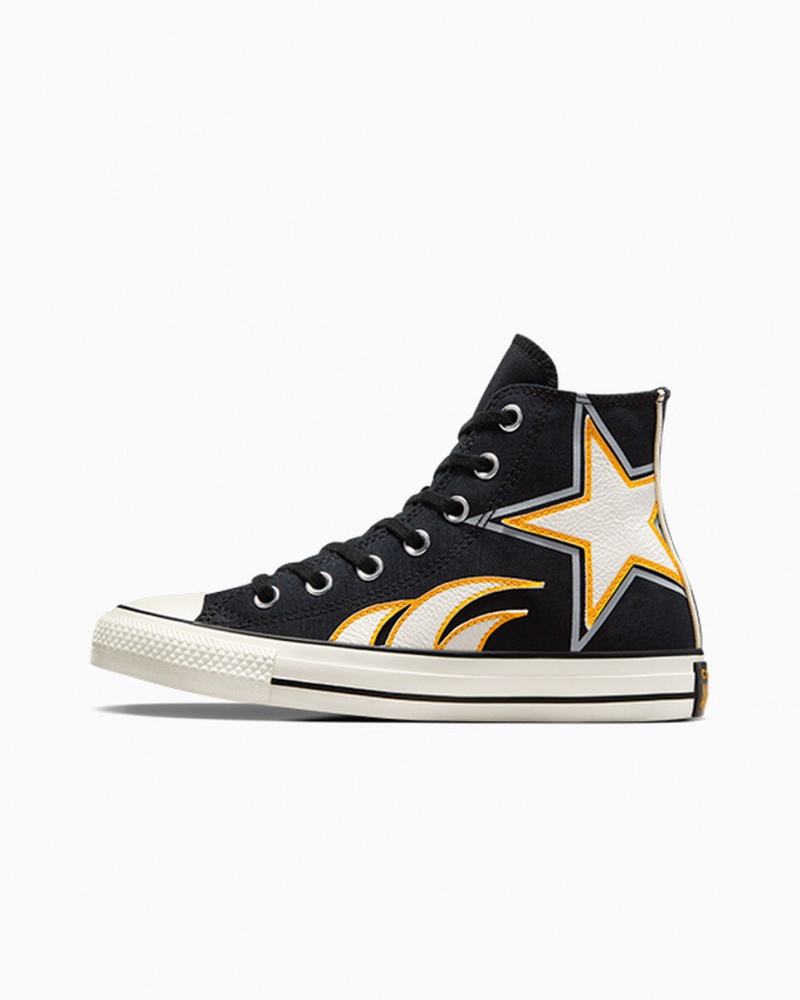 Converse Chuck Taylor All Star Moto Zwart Wit Geel | 896473JHI