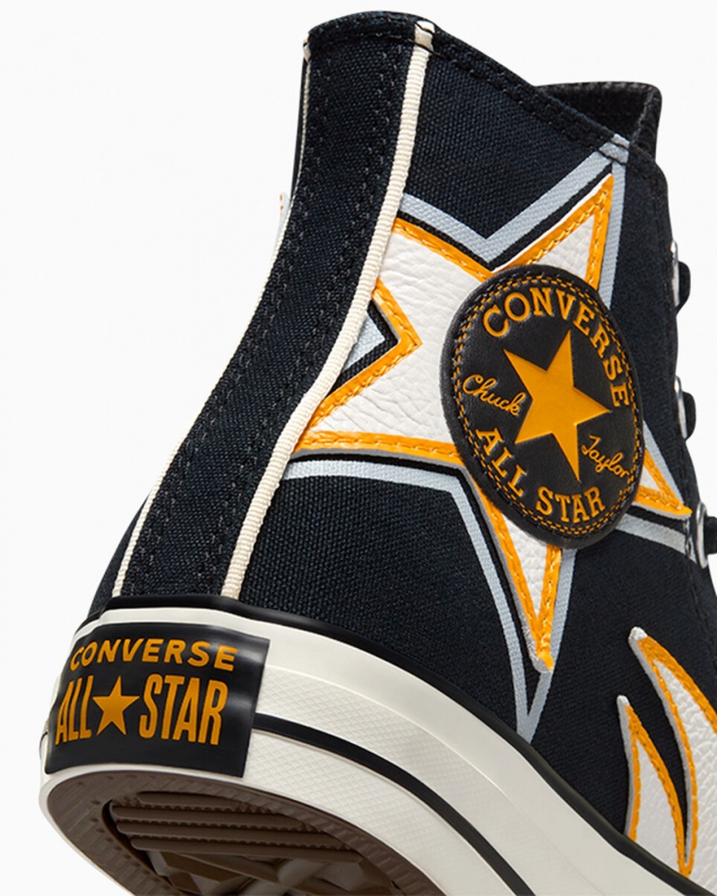 Converse Chuck Taylor All Star Moto Zwart Wit Geel | 896473JHI