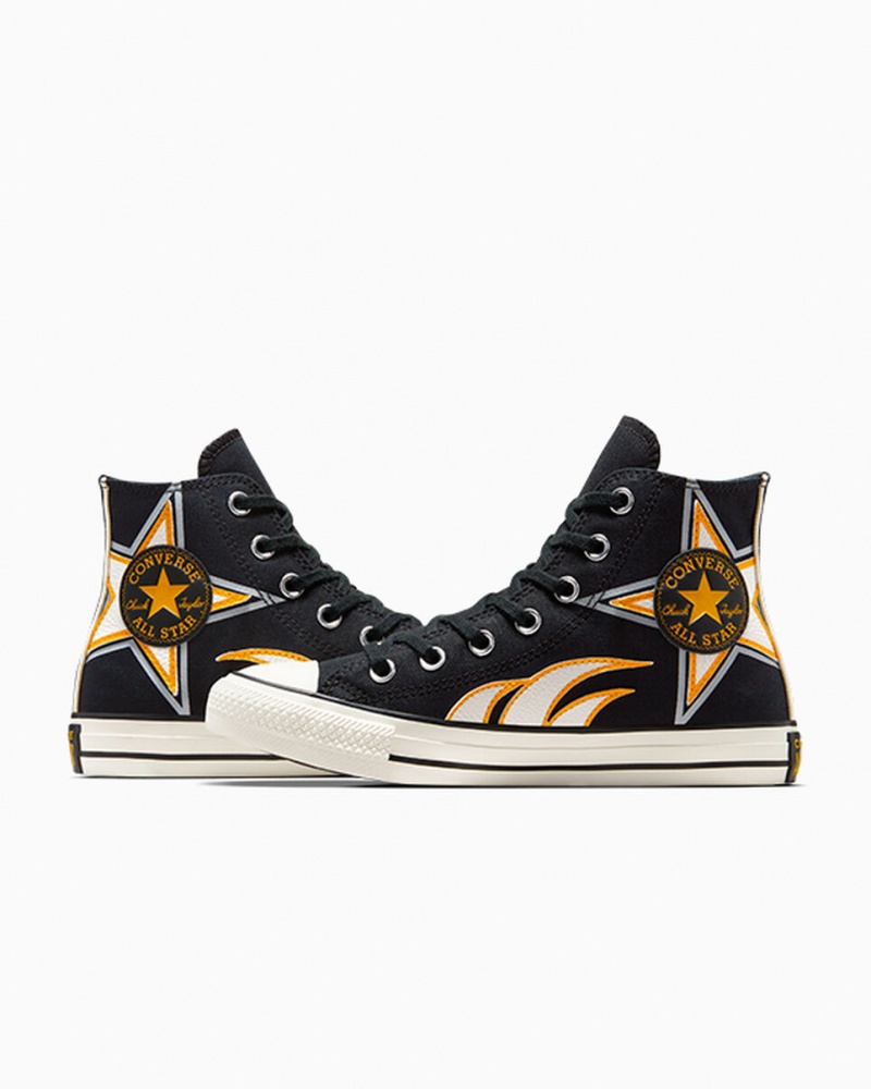 Converse Chuck Taylor All Star Moto Zwart Wit Geel | 896473JHI