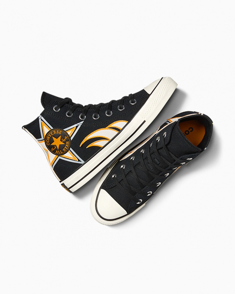 Converse Chuck Taylor All Star Moto Zwart Wit Geel | 803694CWI