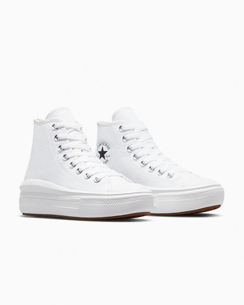 Converse Chuck Taylor All Star Move Platform Wit Zwart | 136054NQZ