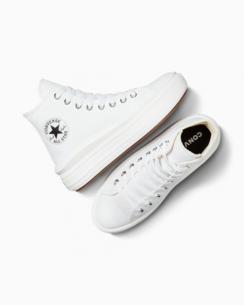 Converse Chuck Taylor All Star Move Platform Wit Zwart | 136054NQZ