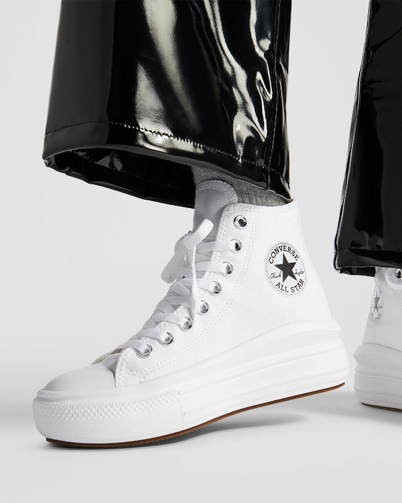 Converse Chuck Taylor All Star Move Platform Wit Zwart | 136054NQZ