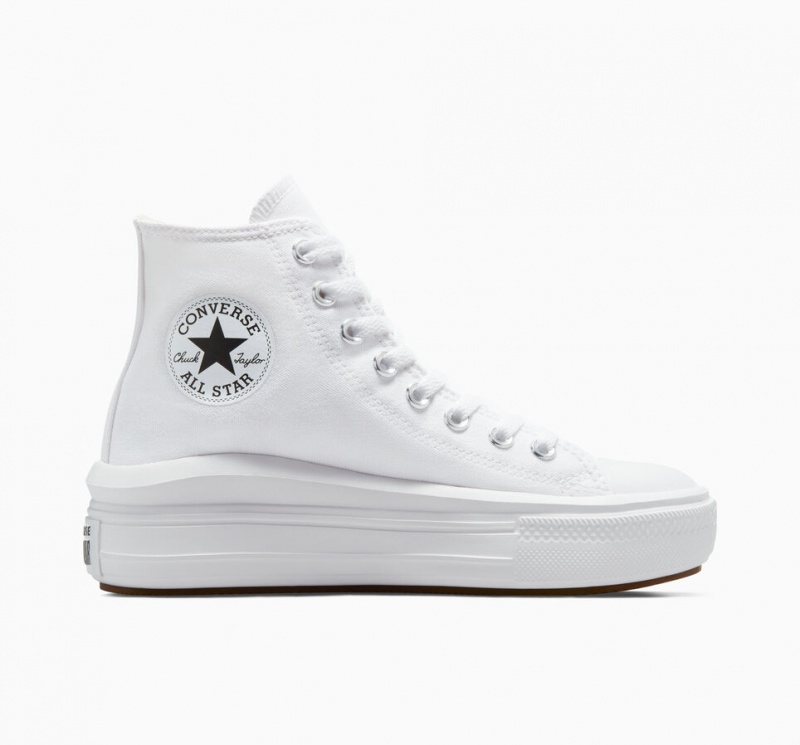 Converse Chuck Taylor All Star Move Platform Wit Zwart | 136054NQZ