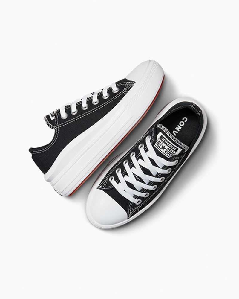 Converse Chuck Taylor All Star Move Platform Zwart Wit Wit | 372980MNJ