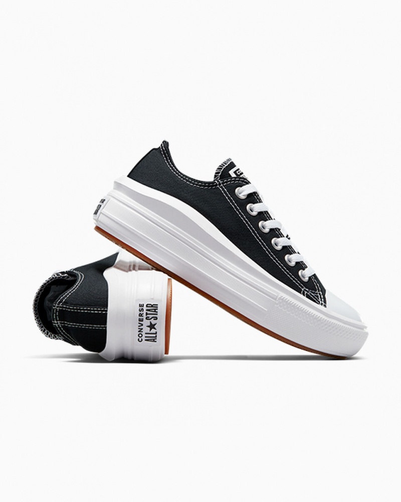 Converse Chuck Taylor All Star Move Platform Zwart Wit Wit | 372980MNJ