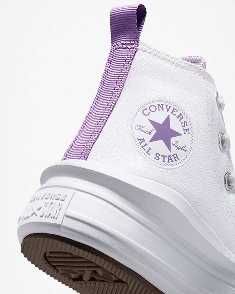 Converse Chuck Taylor All Star Move Platform Wit Paars Wit | 860273FPY