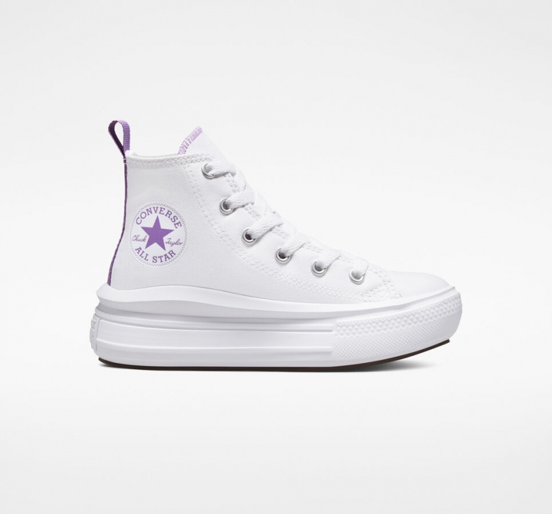 Converse Chuck Taylor All Star Move Platform Wit Paars Wit | 860273FPY