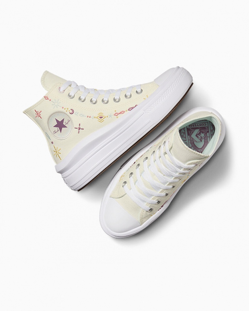 Converse Chuck Taylor All Star Move Platform Alchemy Embroidery Wit | 306782MWQ