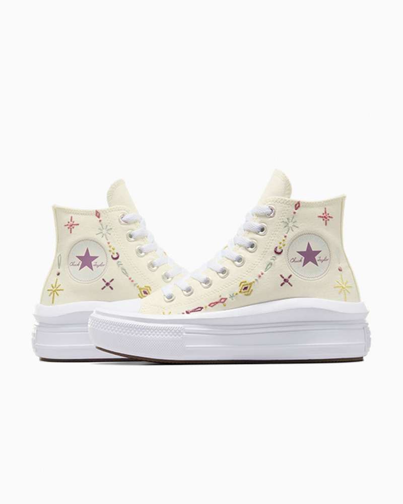 Converse Chuck Taylor All Star Move Platform Alchemy Embroidery Wit | 306782MWQ