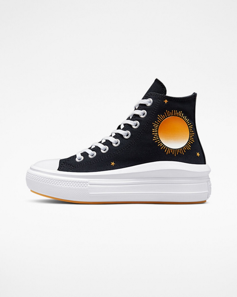 Converse Chuck Taylor All Star Move Platform Celestial Zwart Geel | 490783ZGE