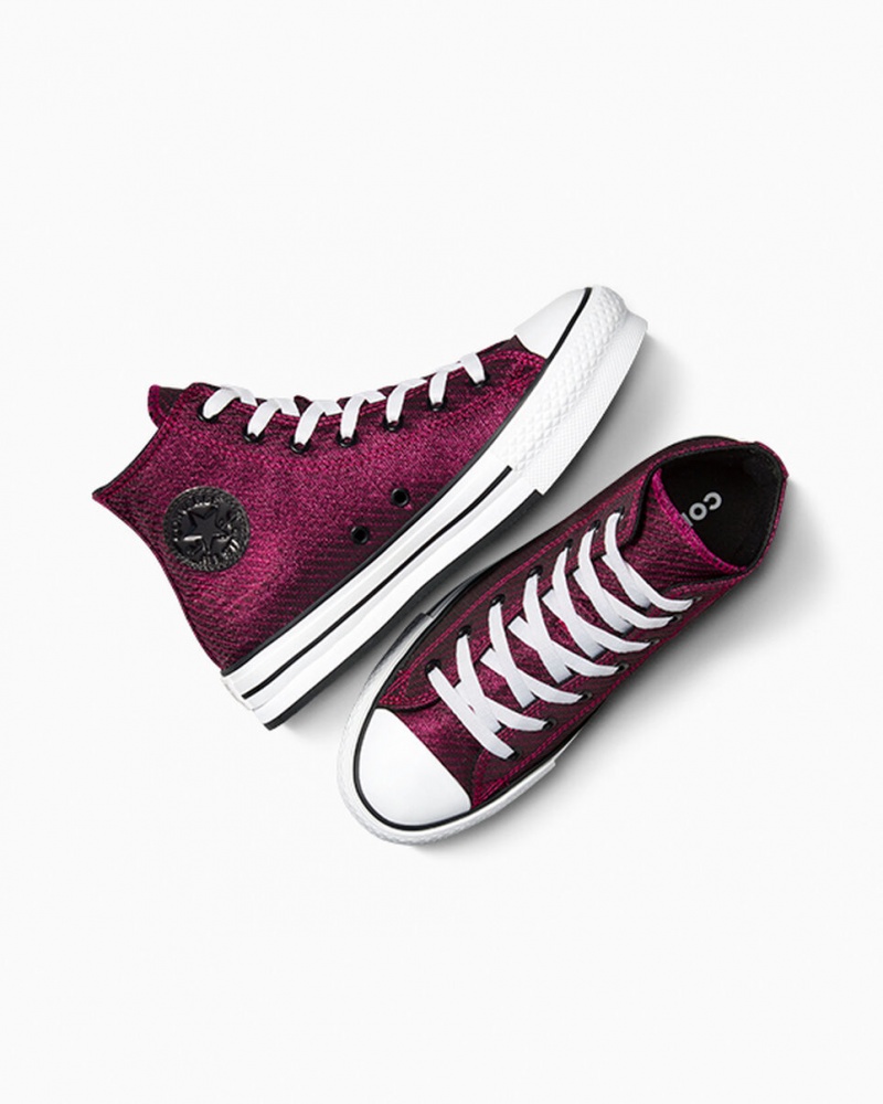 Converse Chuck Taylor All Star Platform Lift Sparkle Roze Wit Zwart | 980712LSV