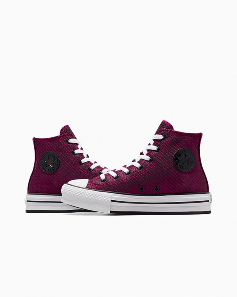 Converse Chuck Taylor All Star Platform Lift Sparkle Roze Wit Zwart | 980712LSV