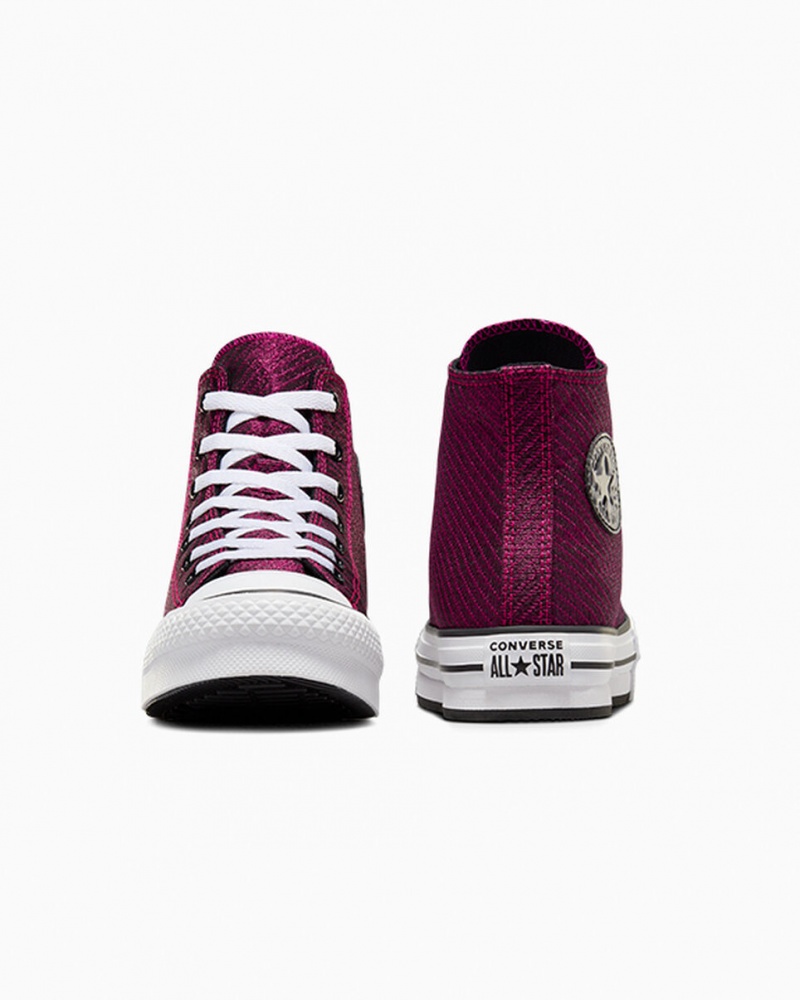 Converse Chuck Taylor All Star Platform Lift Sparkle Roze Wit Zwart | 980712LSV