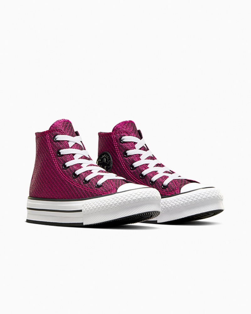 Converse Chuck Taylor All Star Platform Lift Sparkle Roze Wit Zwart | 624039FQD