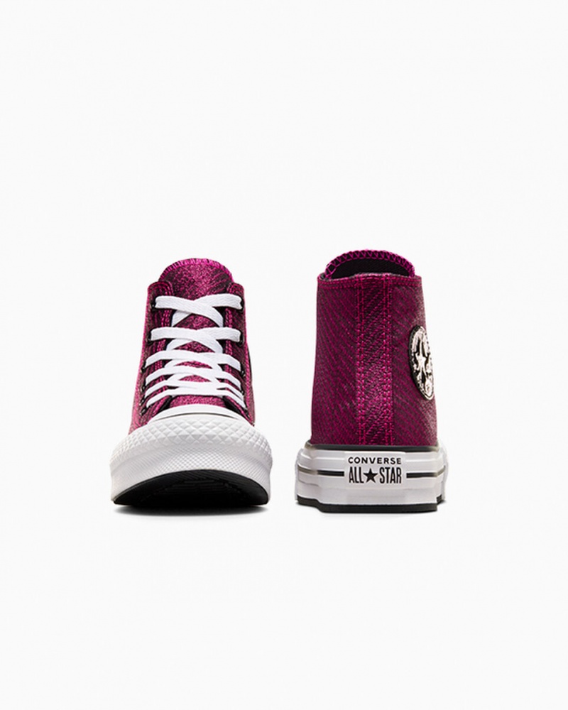 Converse Chuck Taylor All Star Platform Lift Sparkle Roze Wit Zwart | 624039FQD