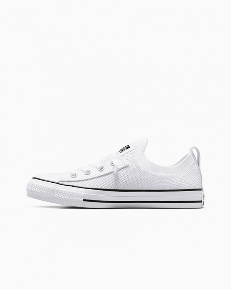 Converse Chuck Taylor All Star Shoreline Knit Slip Wit Zwart Wit | 248071IWD