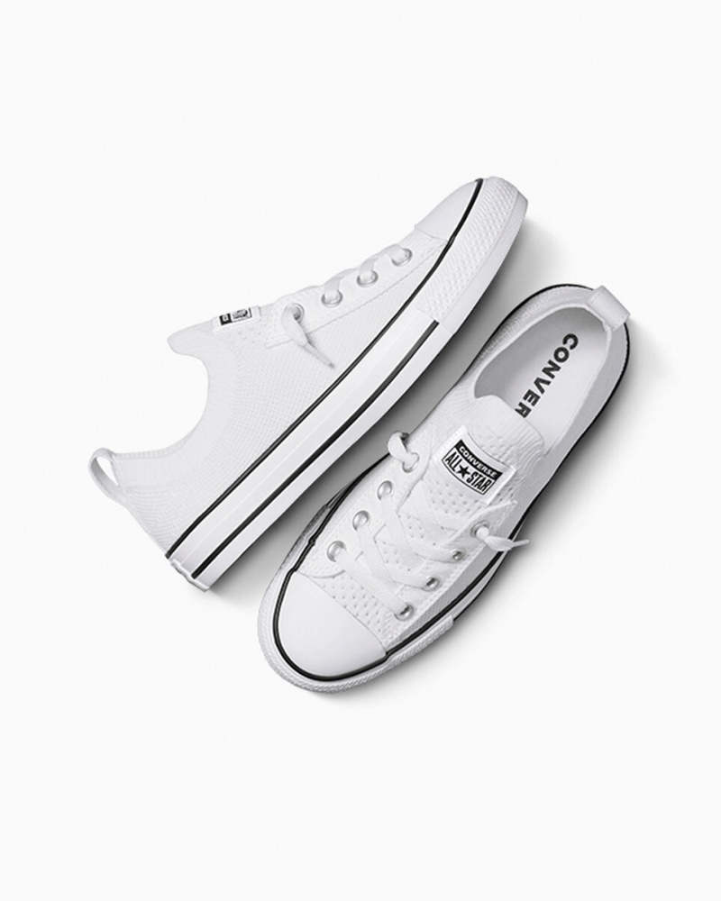 Converse Chuck Taylor All Star Shoreline Knit Slip Wit Zwart Wit | 248071IWD